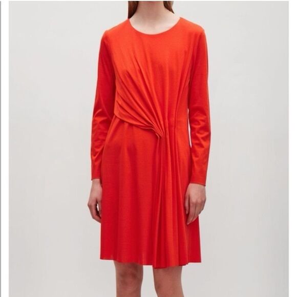 COS Vibrant Red Long Sleeve Dress - Picture 1 of 6